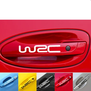 4 stykker / sæt WRC ændrede bil klistermærker personlig dørhåndtag klistermærker til Hyundai ix35 iX45 iX25 i20 i30 Sonata,Verna,