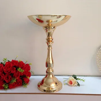 52cm Guld Bryllup Vase Metal Blomst Stå Tabel Centerpiece 10stk/masse