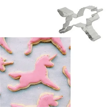 5Pcs Unicorn Rustfrit Stål Pony Tegnefilm Cookie Mould DIY Bagning Produktion Til at Bage Kage Værktøj