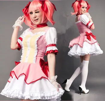 Anime Cosplay Puella Magi Madoka Magica Cos Kaname Madoka Halloween Fest Kvinde Mand Japansk Lolita Cosplay Kostume
