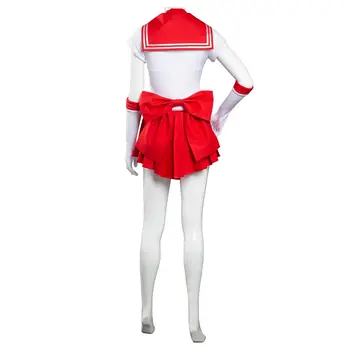 Anime Hino Rei Cosplay Kostume Sexet Badedragt Cheerleaders Uniform Passer til Halloween Jul Tøj til kvinder, pige