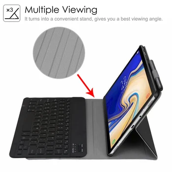 Baggrundslys Trådløst Bluetooth Tastatur taske Til Samsung Galaxy Tab Et 8.0