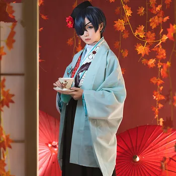 Black Butler Ciel Phantomhive Te Hus Cosplay Kostume Japansk Kimono Passer Udstyr Halloween Kostumer