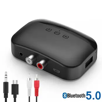 Bluetooth-5.0 Audio Receiver Transmitter RCA AUX 3,5 MM Jackstik USB-Musik Stereo Trådløse Adaptere Dongle Til Bilen, TV på PC Højttaler