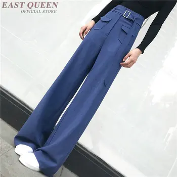 Bred ben bukser, sommer, forår tøj kvinder, Fuld Længde, Solid farve mandlige bukser bodycon lomme casual høj talje AA3706 Y a