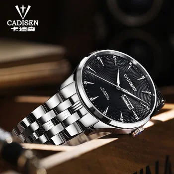 CADISEN mænds top mærke ure luksus ur til mænd automatisk mekanisk armbåndsur herre sport Business watch relojes hombre 2019