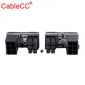 CY Kabel-ATX 12V 6-pin CPU EPS P4 Power forlængerkabel 6pin 180 Graders Vinklet Power Adapter til Stationære Grafikkort