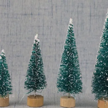DIY juletræ Lille Fyrretræ Mini Træer Placeret I Desktop Home Decor julepynt Børn Gaver