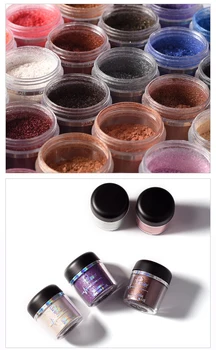 Glitter Powder Eyeshadow Pigmenter Øjenskygge Er Nem At Bære Vandtæt Shimmer Kosmetik Pulver Til At Gøre Op Single Metallisk Farve