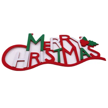 Glædelig Jul Ikke-vævet Brev Xmas Tree Pynt Julepynt Til Home Party Hængende Pendel Og Slip Ornament