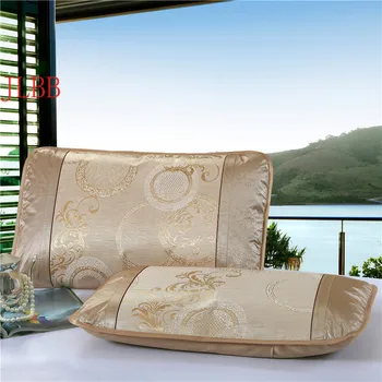 Hjem textil Sommer-is-silke pudebetræk 2pcs/meget lys gylden pude dække Sommer stil flora pillowslip endeløse 48*74 pudebetræk