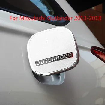 Høj kvalitet ABS Chrome bil brændstof tank cap dekoration beskyttelse For Mitsubishi Outlander 2013-2018 Bil-Bil styling-dækker