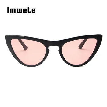 Imwete Kvinder Cat Eye Solbriller Kære Søde Sexede Trekant Sol Briller Kvindelige Retro Vintage Glasse Spejl Shades Brillerne UV400