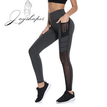 Joyshaper Nye Kvinder Gym Workout Sports Leggings Patchwork Mesh Trænings-Og Jeggings Kører Sportstøj Bukser Med Stretch Bukser Casual