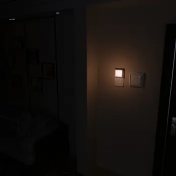Kreative LED Firkantet Lys Sensing Regulering Lampe Sensing Plug-in Skab Soveværelse Korridor Dekoration Fe Garland Nat Lys
