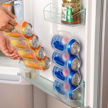 Køkken Køleskab opbevaringsboks Køkken Tilbehør Cola Kan pladsbesparende Efterbehandling Fire Tilfælde Organizer