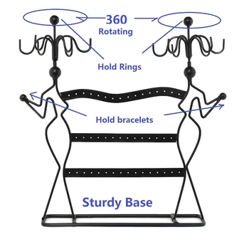 Metal Smykker Rack-Øreringe-Halskæde, Ring, Vedhæng, Armbånd Smykker Display Rack Storage Rack