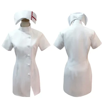 Mikan Tsumiki Dangan Ronpa Danganronpa Kjole Cosplay Kostume Hvid Sygeplejerske Uniform Halloween Kostumer