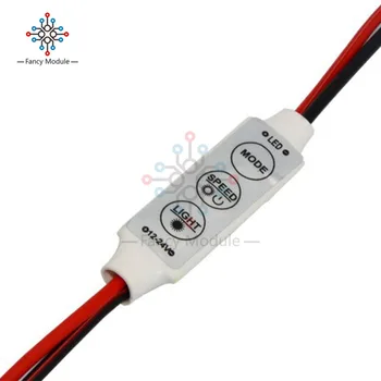 Mini 3 Nøgler Lysdæmper Controller 12V for Enkelt Farve 5050 3528 LED lysbånd