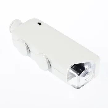 Mini Bærbare Elevens Faglige Justerbar LED Tændte Universal 160X-200X Zoom Optisk Håndholdte Lomme-Mikroskop