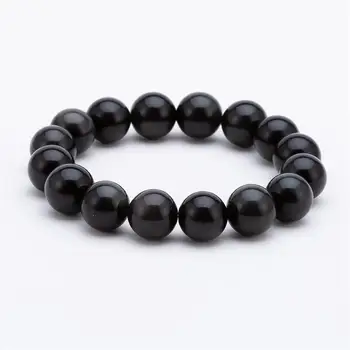 Naturen Obsidian Perle Armbånd 10mm Perler Armbånd 20cm DIY Smykker For Tilbehør til Kvinder Engros-Gratis fragt