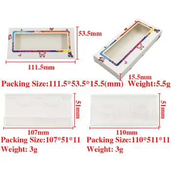 Newes 10stk Karton Papir Kassen til 25mm lange Øjenvipper Engros Billige Bulk Smukke Vipper Opbevaring Emballage
