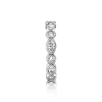 Original 925 Sterling Sølv krystal Zircon Ring Dragende Strålende Marquise Europa, Ring For Kvinder Wedding Party Mode Smykker