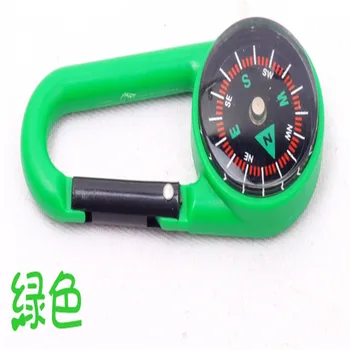 Plast Multifunktionelle Vandring Metal Karabinhage Mini Kompas udendørs sportslige varer Tilfældig Farve