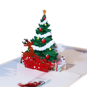 Produkt fra kreativ Jul papir skulpturer business 3D håndlavede kort nytår gave og velsignelse, kærlighed lykønskningskort