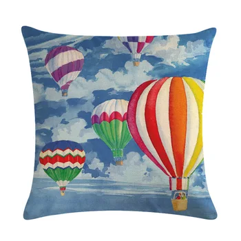 Pudebetræk Farverige Luftballon, Pude Tilfælde, Bomuld, Linned Pude Himlen Hjem Dekorativ Pillow Cover