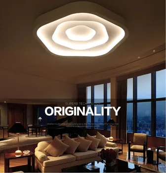 Smedejern akryl blomster LED loft lampe kreative stue, soveværelse, studie lampe Office business loftsbelysning 110-240V