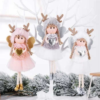 Sød Lille Blomster Fairy Jul Vedhæng Ornament Mini Plush Dukke Børn Gave Toy Home Tilbehør Til Udsmykning