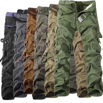 Taktisk bukser mænd Multi-lomme vasket overalls mænd løs bomuld bukser mandlige cargo bukser til mænd bukser,størrelse 28-42