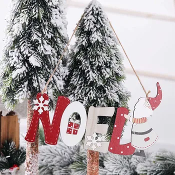 Træ-Hængende Brev-Kort Santa Claus Jul Dekoration Vedhæng Smykker