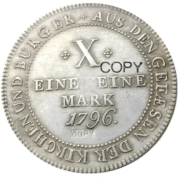Tyskland Frankfurt Taler 1796 HGBH Sølv Forgyldt Kopiere Mønter