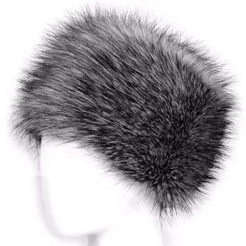 Unisex Mode Lady Faux Fur Kosak Stil Russiske Vinter Hatte Varm Hætte, Tykke Bombefly Hat, Pandebånd Caps Ushanka Tykkere Fluffy