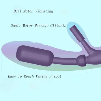 Wowyes Intelligent Varme Flydende Silikone Rabbit Vibrator USB-Genopladelig Vandtæt Dual Vibration Klitoris G-Spot Stimulator