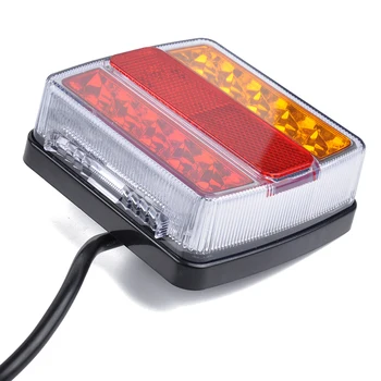 1 Par 12V Trailer Lastbil, Campingvogn, LED Baglygte baglygte blinklys Indikator Bremse Stop Lampe Lys Bag Reverse