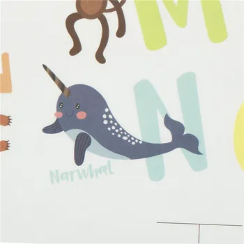 2018 Nye Farverige 26 Bogstaver I Alfabetet Wall Stickers Kids Rooms Nursery Room Decor Børn Vægoverføringsbillede Kunst Plakat Gave Tegnefilm