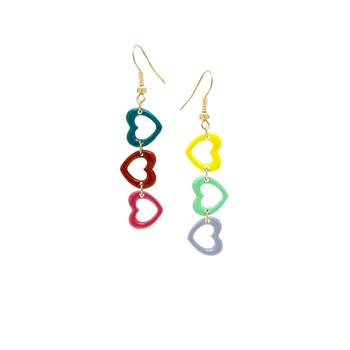2020 Mode Hule Kærlighed Farve Øreringe til Kvinder, Søde Lange Øreringe Rainbow øreklips Ear Hook-Party Bryllup Smykker Gaver
