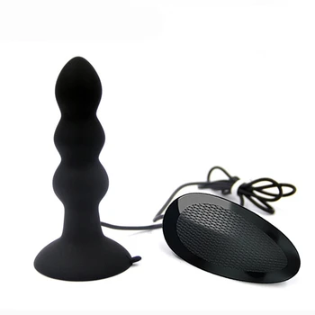 2021 Nye Kraftfulde Vibrerende Plug Vibrator Kabelforbundet Fjernbetjening Massageapparat Fornøjelse Butt Stimulation for Mænd, Sex Legetøj