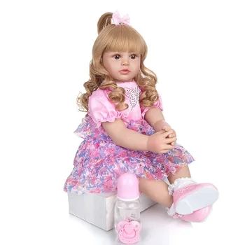 24 Tommer Vinyl Reborn Baby Doll Klud Krop Simulation Baby Tidlige Barndom Uddannelse Toy Mode Dukke Fotografering Rekvisitter