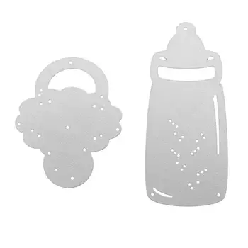 2stk Baby Flaske Brystvorten spåntagende Dør Stencils til DIY Scrapbooking Kort at Gøre Håndværk Dør Baby Brusebad Dekoration