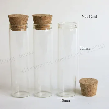 360 x 12 ml Klare Tomme Glas med Træ, Kork 12cc Prøve Hætteglas Glas, der Anvendes på Gaver, Mad Perle Opbevaring Conatiner