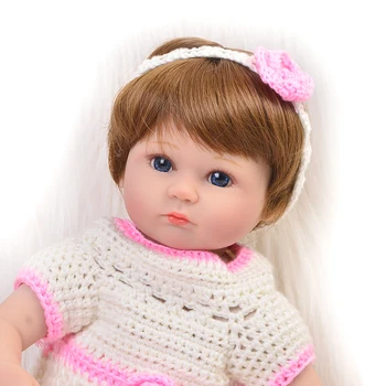 42 cm Brinquedos Baby Reborn Baby Doll 17 Fashion Girl Blød Silikone Vinyl Nyfødte Dukker Legekammerater Til Fødselsdag Gaver