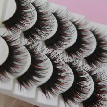 5 Par 3d Mink Hair Falske Øjenvipper Lange Vipper Tjavsede Makeup Udvidelse Værktøjer Sexet Mink Øjenvipper Naturligt Stribe Vipper Tykke