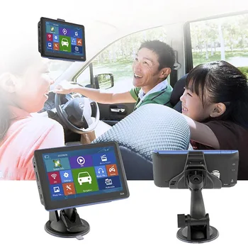 5 Tommer GPS-Navigation HD-Skærm Navigator Med Parasol Gratis Kort til Bil, Lastbil, Bus, Taxa F-Bedste