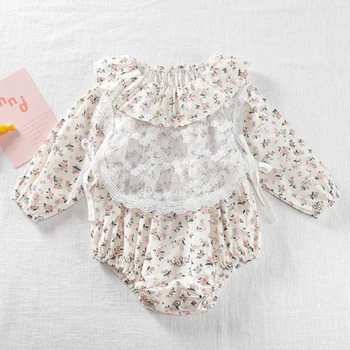 Baby Ny koreansk Bodysuit Blomstret Tøj 2020 Efteråret Lange Ærmer Buksedragt Children ' s Toddler Trøjer Baby Piger Rompers