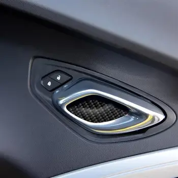 Bil Carbon Fiber Indvendige Klistermærker Auto Døren Skål Dekorative Dække Trim Decals Strips Til Chevrolet Camaro Styling Tilbehør