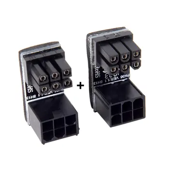 CY Kabel-ATX 12V 6-pin CPU EPS P4 Power forlængerkabel 6pin 180 Graders Vinklet Power Adapter til Stationære Grafikkort